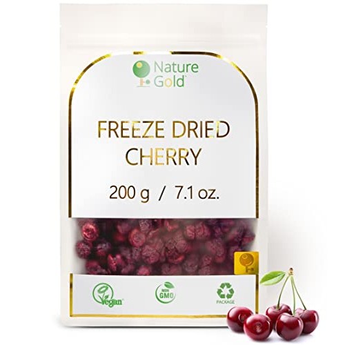 CHERRY Freeze Dried Slices | 200g - 7.1oz | 100% Natural & Vegan...