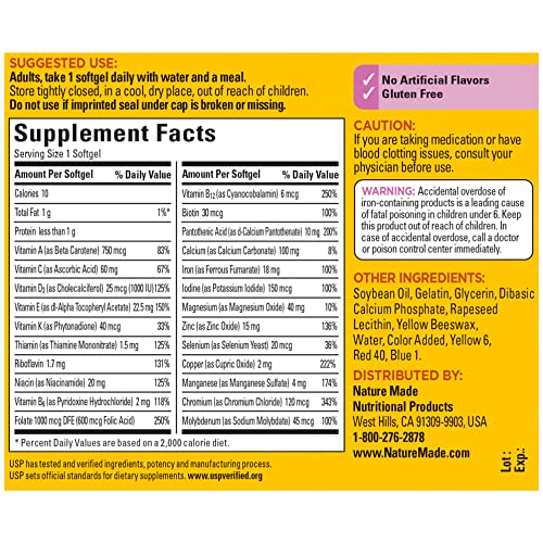 Nature Made Multivitamin For Her, Womens Multivitamin for Daily ... Nature Made Multivitamin For Her, Womens Multivitamin for Daily ...