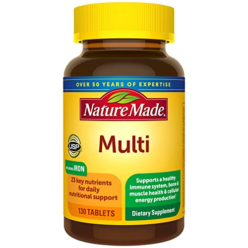 Nature Made Multivitamin Tablets with Iron, Multivitamin for Wom...