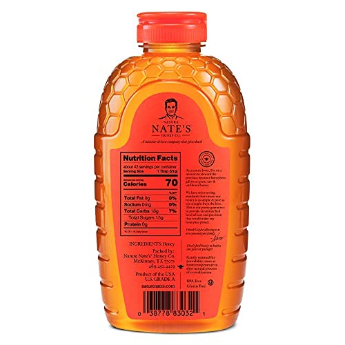 Nature Nate’S 100% Pure Raw &Amp; Unfiltered Honey, Certified Gluten