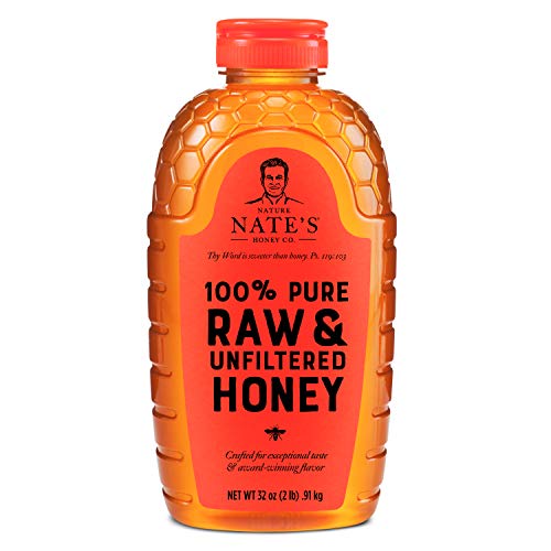 Nature Nate’S 100% Pure, Raw &Amp; Unfiltered Honey; 32Oz. Squeeze B