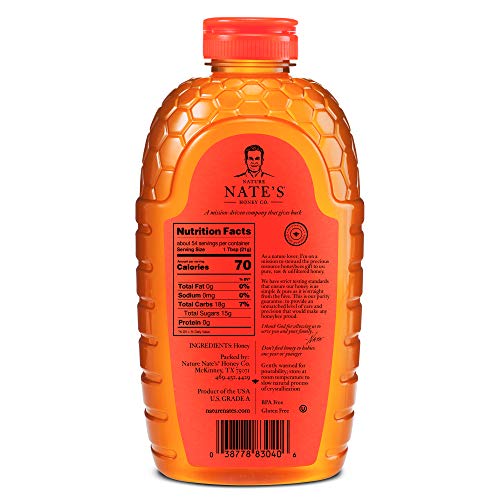 Nature Nate’S 100% Pure Raw &Amp; Unfiltered Honey; 40-Oz. Squeeze B