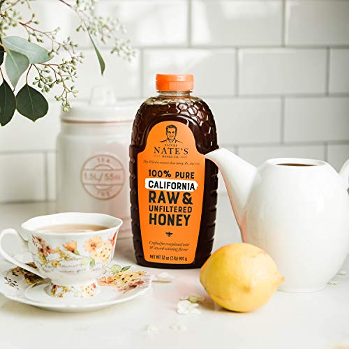 Nature Nates %100 Pure Raw Unfiltered Honey In Squeeze Bottle -