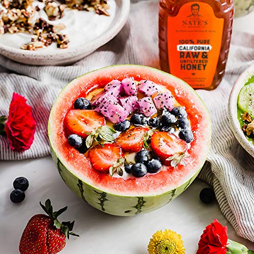 Nature Nates %100 Pure Raw Unfiltered Honey In Squeeze Bottle -