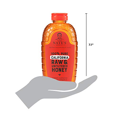 Nature Nates %100 Pure Raw Unfiltered Honey In Squeeze Bottle -