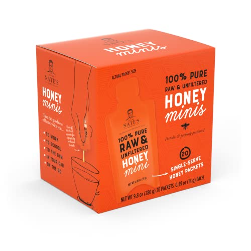 Nature Nate’S 100% Pure Raw &Amp; Unfiltered Honey; 20 Count Box; Sm