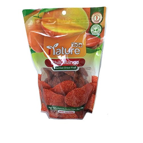 Gourmet Dried Chili Mango, Net Wt 16Oz, Spicy, Real Fruit, Natur