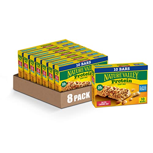 Nature Valley Chewy Protein Granola Bars, Salted Caramel Nut, 10