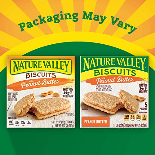 Nature Valley Biscuits With Peanut Butter, 5Ct , 675 Oz Pack Of