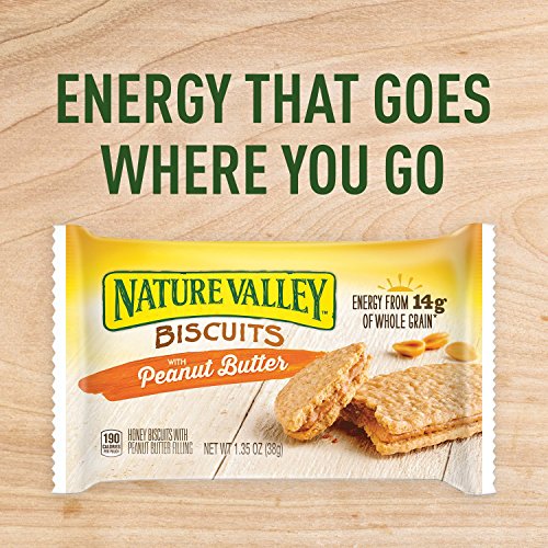 Nature Valley Biscuits With Peanut Butter, 5 Count Pack Of 4