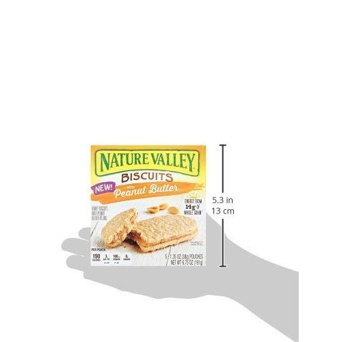 Nature Valley Biscuits With Peanut Butter, 5 Count Pack Of 4