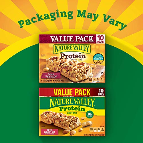 Nature Valley Chewy Granola Bar, Protein, Salted Caramel Nut, 10