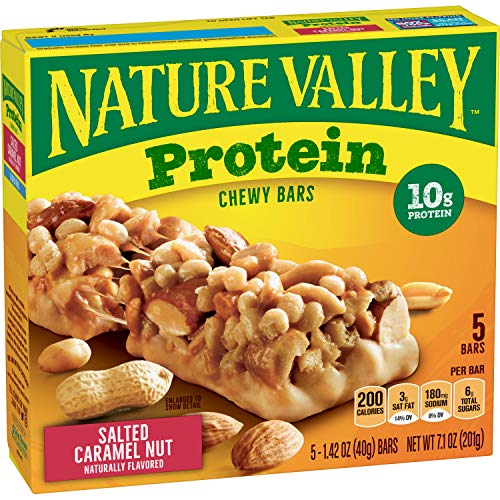 Nature Valley Chewy Granola Bars, Salted Caramel Nut, Protein, 5