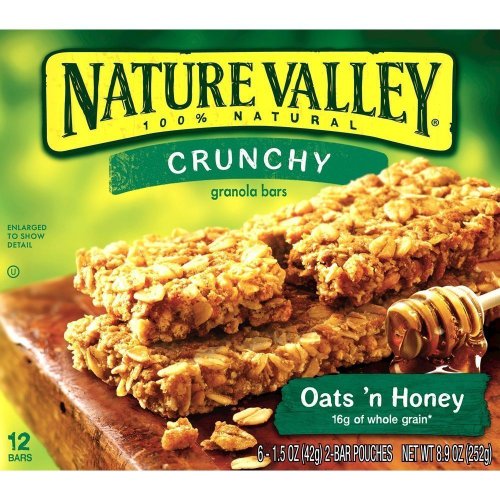 Nature Valley, Crunchy Granola Bars, Oats N Honey, Six 1.5 Ounce