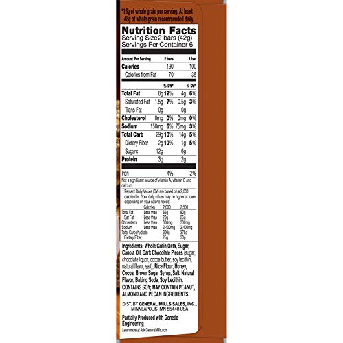 Nature Valley Granola Bars, Crunchy, Oats And Dark Chocolate, 12