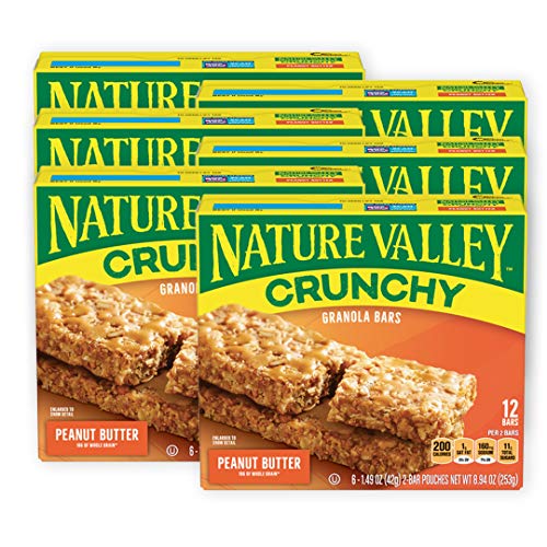 Nature Valley Granola Bars, Crunchy, Peanut Butter, 6 Pouches -