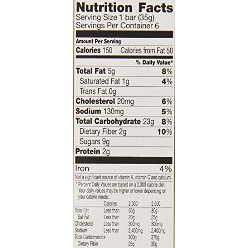 Nature Valley Nat Val Soft Baked Squares 6 Piece Cinnamon Brown