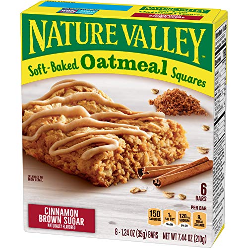 Nature Valley Nat Val Soft Baked Squares 6 Piece Cinnamon Brown