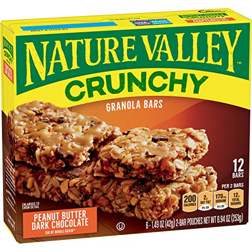 Nature Valley Peanut Butter Dark Chocolate Crunchy Granola Bars,