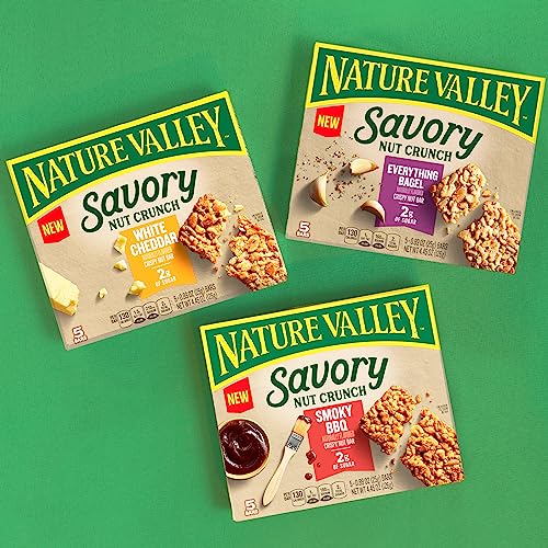 Nature Valley Savory Nut Crunch Bars, White Cheddar, 0.89 oz, 5 ...