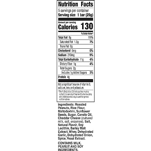 Nature Valley Savory Nut Crunch Bars, White Cheddar, 0.89 oz, 5 ...