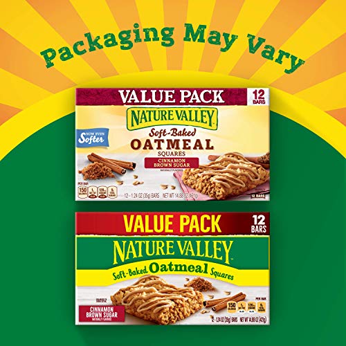 Nature Valley Soft-Baked Oatmeal Squares, Cinnamon Brown Sugar,