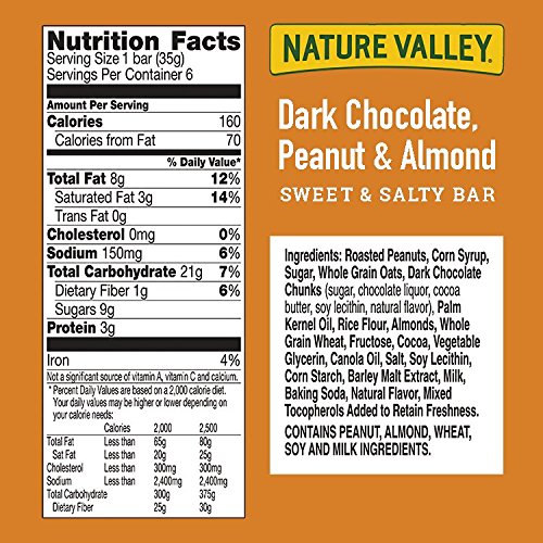 Nature Valley, Sweet &Amp; Salty Dark Chocolate Peanut Almond, Bulk