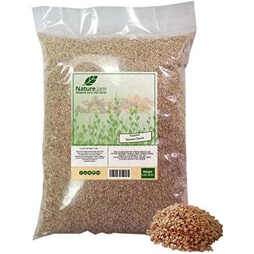 Kosher Toasted Sesame Seeds Natural 5 Pounds Bulk Bag-Heat Seale
