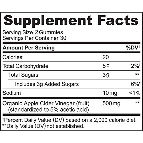 Naturelo Apple Cider Vinegar Gummies For Weight Management, Cert