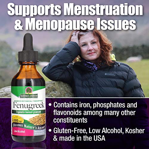 Natures Answer Fenugreek Seed Organic Alcohol 2 Oz