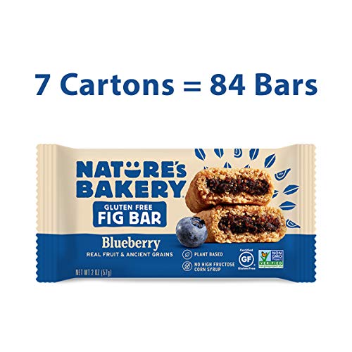 Nature’S Bakery Gluten Free Fig Bars, Blueberry, Real Fruit, Veg