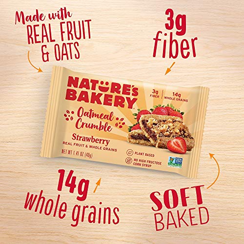Nature’S Bakery Oatmeal Crumble Bars, Strawberry, Real Fruit, Ve