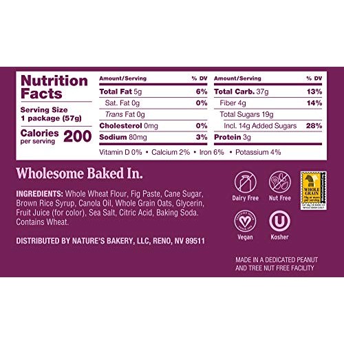 Nature’S Bakery Whole Wheat Fig Bars, Original Fig, Real Fruit,