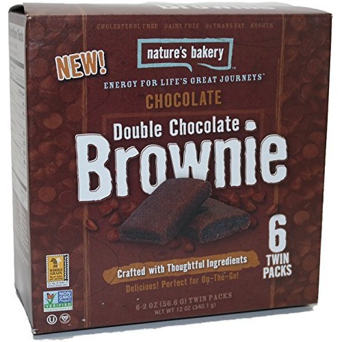 Natures Bakery Double Chocolate Brownie, Chocolate, 6 Count Pac