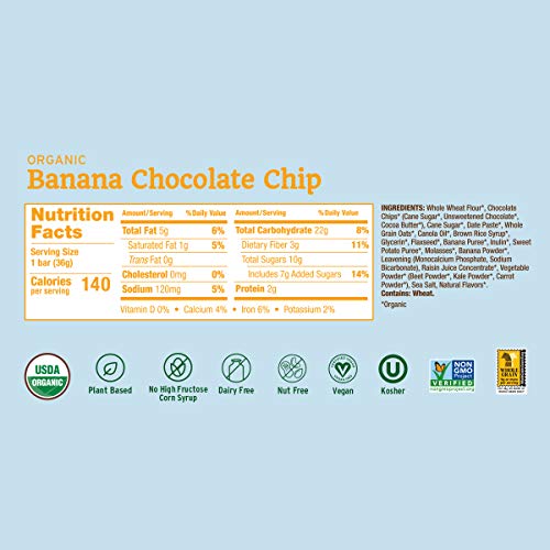Natures Bakery Baked-Ins Bars Banana Chocolate Chip, Organic Fr