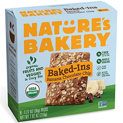 Natures Bakery Baked-Ins Bars Banana Chocolate Chip, Organic Fr