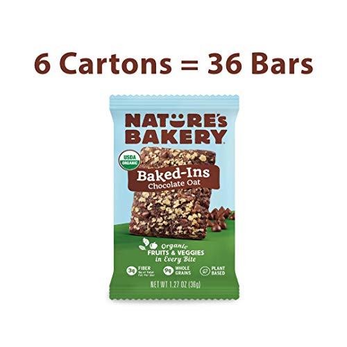 Natures Bakery Baked-Ins Bars Chocolate Oat, Organic Fruits &Amp; V