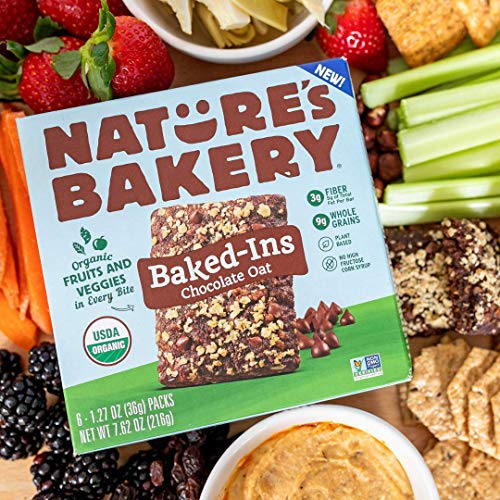 Natures Bakery Baked-Ins Bars Chocolate Oat, Organic Fruits &Amp; V
