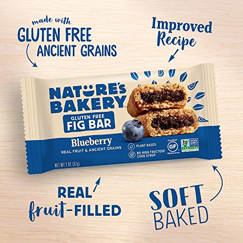 Natures Bakery Gluten Free Fig Bars, Blueberry, 6- 6 Count Boxe