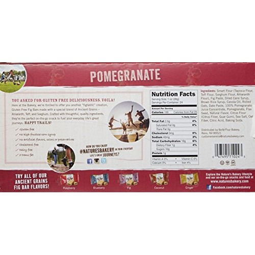 Natures Bakery Gluten Free Fig Bars - Pomegranate - 12 Count