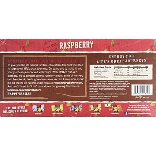 Natures Bakery Whole Wheat Fig Bar, Raspberry, 2 Ounce Pack Of