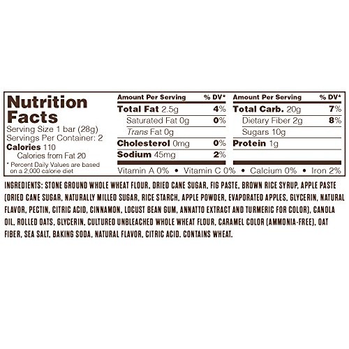 Natures Bakery Whole Wheat Fig Bar, Vegan + Non-Gmo, Apple Cinn