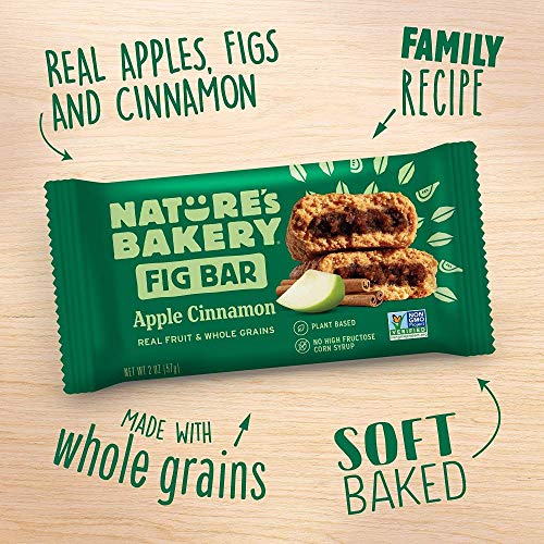 Natures Bakery Whole Wheat Fig Bars, Apple Cinnamon, 1- 6 Count