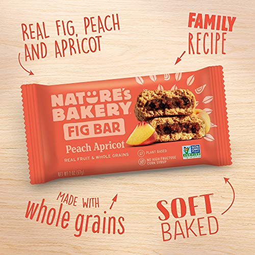 Natures Bakery Whole Wheat Fig Bars, Peach Apricot, 12 Count P