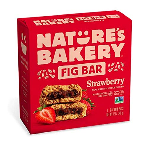 Natures Bakery, Whole Wheat Fig Bars, Strawberry, Real Fruit, V