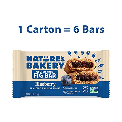 Nature’S Bakery Gluten Free Fig Bars, Blueberry, Real Fruit, V