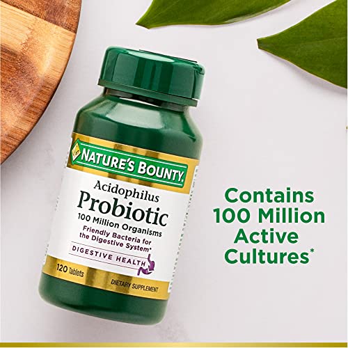 Nature’s Bounty Acidophilus Probiotic, Daily Probiotic Supplemen...