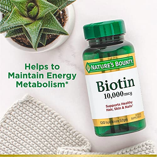 Nature’S Bounty Biotin, Supports Healthy Hair, Skin And Nails, 1