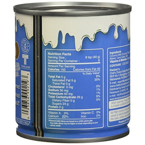 Natures Charm Sweetned Condensed Coconut Milk, 11.25 Ounce. Pa