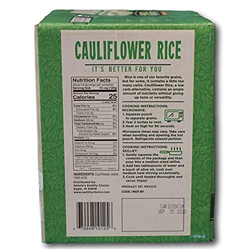 Natures Earthly Choice Cauliflower Rice - 6 Pouches 6 X 8.5 Ou